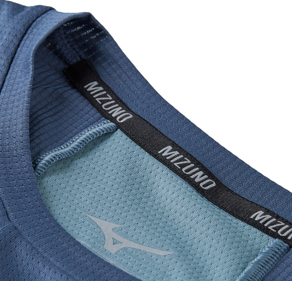 Футболка мужская Mizuno DryAeroFlow Vintage Indigo - Фото 5 большая