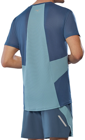 Футболка мужская Mizuno DryAeroFlow Vintage Indigo - Фото 6 большая