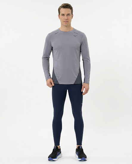 Лонгслив мужской Mizuno Tech Thermal Charge Quicksilver - Фото 3 большая