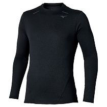 Лонгслив мужской Mizuno Tech Thermal Charge Ls Black