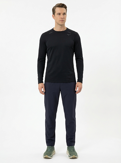 Лонгслив мужской Mizuno Tech Thermal Charge Black - Фото 3 большая