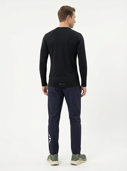 Лонгслив мужской Mizuno Tech Thermal Charge Black - Фото 4 большая