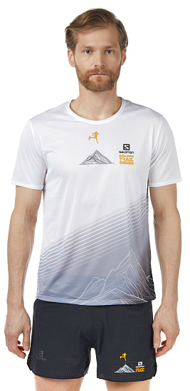 Футболка мужская Salomon Sense White/Black/Autumn - Фото 3 большая