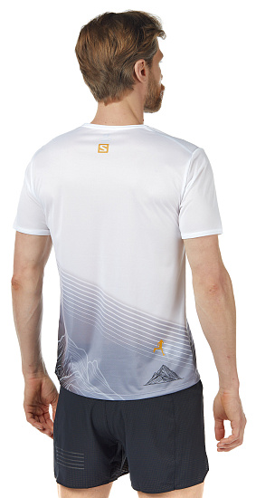 Футболка мужская Salomon Sense White/Black/Autumn - Фото 5 большая