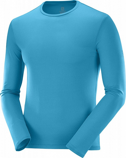 Футболка мужская Salomon Agile Ls Tee Barrier Reef/Hea - Фото 1 большая