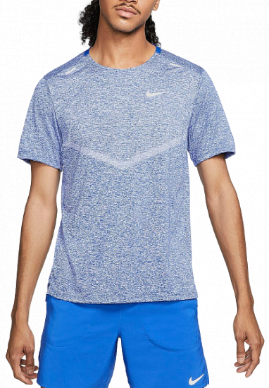 Футболка мужская Nike Dri-Fit Rise 365 SS Game Royal/Htr/Reflective Silver - Фото 1 большая
