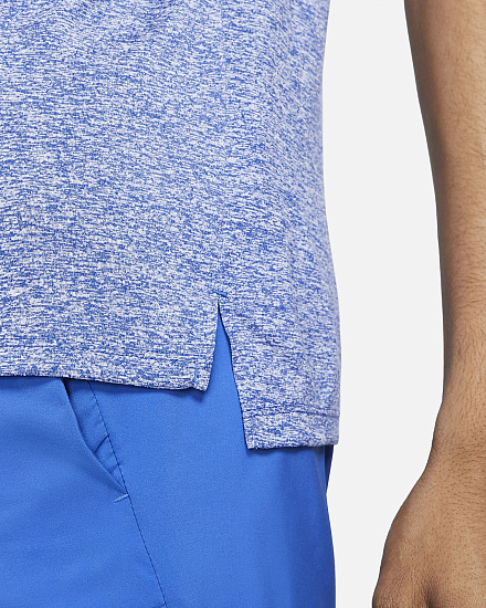 Футболка мужская Nike Dri-Fit Rise 365 SS Game Royal/Htr/Reflective Silver - Фото 4 большая