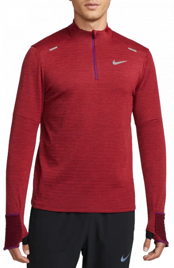Футболка мужская Nike Therma-Fit Repel Element 1/4 Zip Sangria/University Red/Reflective Silver - Фото 1 большая