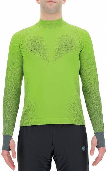 Лонгслив мужской UYN Running Exceleration LS Turtle Neck Yellow Fluo/Black - Фото 1 большая