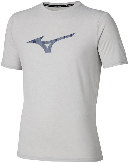 Футболка мужская Mizuno Core Runbird Ss Vapor Silver - Фото 1 большая