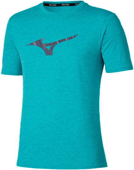 Футболка мужская Mizuno Core Runbird Ss Capri Breeze - Фото 1 большая