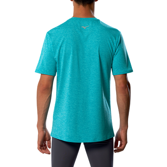 Футболка мужская Mizuno Core Runbird Ss Capri Breeze - Фото 6 большая