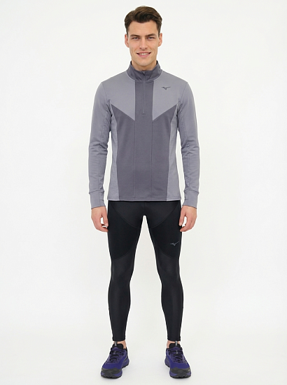 Лонгслив мужской Mizuno Active Warm Hz Quicksilver - Фото 3 большая