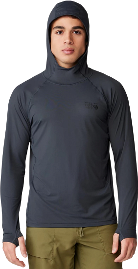 Лонгслив мужской Mountain Hardwear Crater Lake Hoody Dark Storm - Фото 1 большая