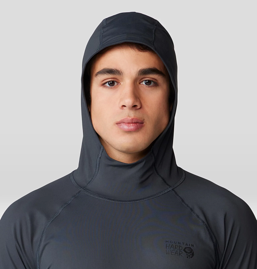 Лонгслив мужской Mountain Hardwear Crater Lake Hoody Dark Storm - Фото 4 большая