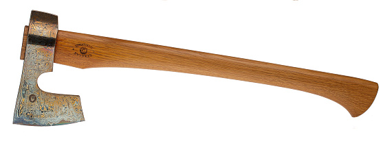 Топор кованый сварной скандинавский Сибирский булат Скиф дамасская сталь - Фото 1 большая