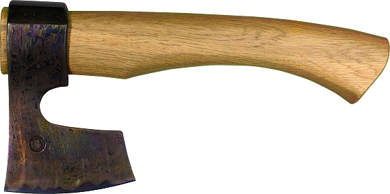 Топор Сибирский булат Крепыш (дамасская сталь) - Фото 1 большая