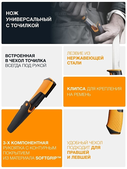 Набор Fiskars: топор, пила, нож - Фото 10 большая