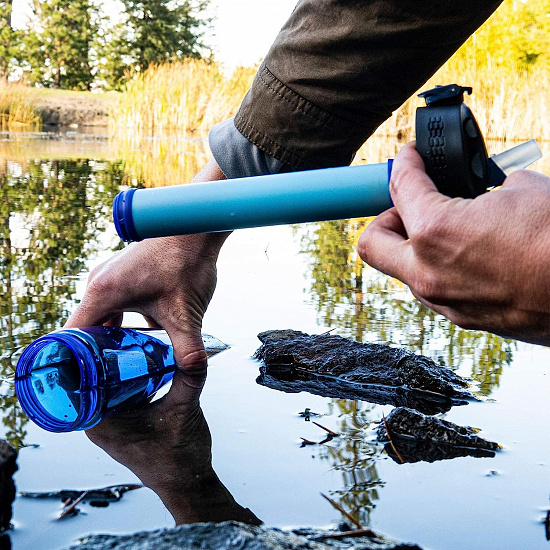 Фляга с фильтром Membrane Solutions Water Filter Bottle Aqua Green - Фото 5 большая