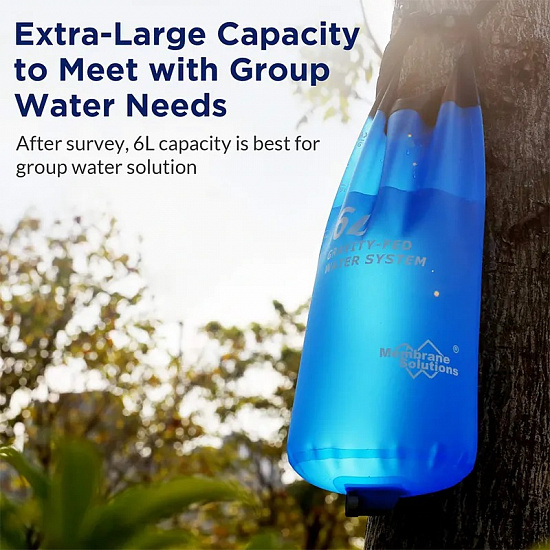 Фильтр для воды Membrane Solutions Gravity Water Filter Bag 6L - Фото 2 большая