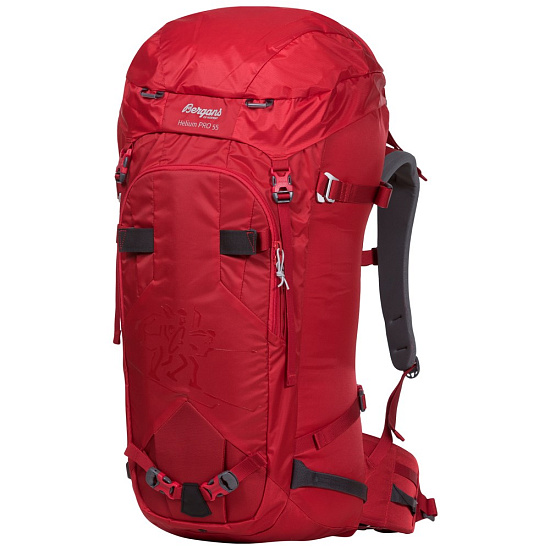 Рюкзак Bergans Helium Pro 55 Red/SolidGrey - Фото 1 большая
