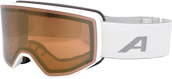 Горнолыжная маска Alpina Venet Qv White Matt/Qv Gold S2-S3 - Фото 1 большая