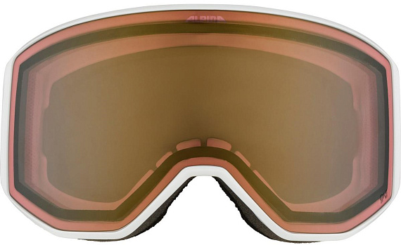 Горнолыжная маска Alpina Venet Qv White Matt/Qv Gold S2-S3 - Фото 2 большая