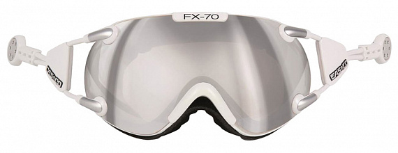 Горнолыжная маска Casco FX70 Carbonic White/Silver - Фото 1 большая