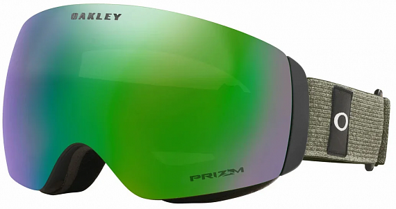Горнолыжная маска Oakley Flight Deck Xm Heathered Dark Brush Dark Grey/Prizm Snow Jade Iridium - Фото 1 большая