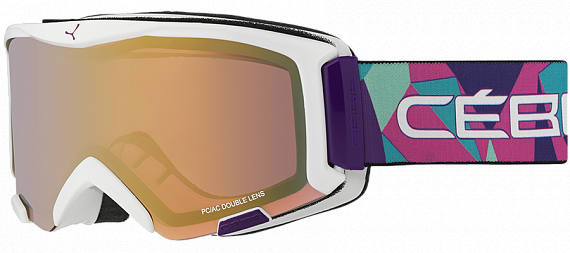 Горнолыжная маска детская Cebe Super Bionic Pink Rainbow Light Rose Flash Gold - Фото 1 большая