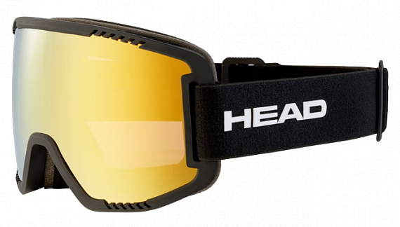 Горнолыжная маска Head Contex Pro 5K L Black/Gold - Фото 1 большая