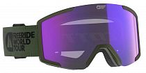 Горнолыжная маска Scott Shield FWT Kaki Green/Light Sensitive Blue Chrome