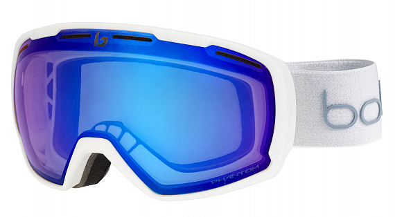 Горнолыжная маска Bolle Laika Matte White Monogram Phantom Vermillon Blue - Фото 1 большая