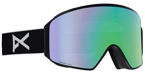 Горнолыжная маска Anon M4 MFI Cylindrical Black/Sonar Green - Фото 2 большая