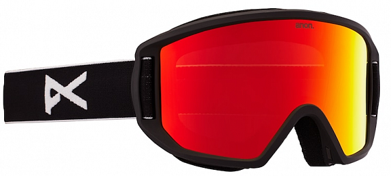 Горнолыжная маска детская Anon Relapse Jr Mfi Black/Red Solex - Фото 1 большая