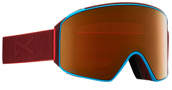Горнолыжная маска Anon M4 Cylindrical Maroon/Prcv Sun Brnz - Фото 1 большая