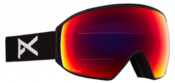 Горнолыжная маска Anon M4 Toric Black/Prcv Sun Red - Фото 1 большая