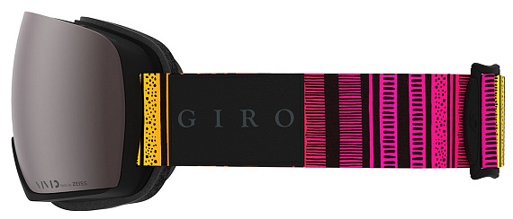 Горнолыжная маска женская Giro Lusi Pink Yellow Lines - Фото 3 большая