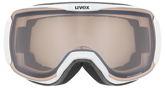Горнолыжная маска Uvex Downhill 2100 V White Matt/Silver - Фото 2 большая