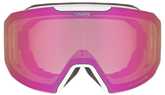Горнолыжная маска Uvex Evidnt Attract White Matt/Rose - Фото 2 большая