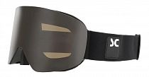 Горнолыжная маска Scout Derby Otg Shiny Black/Smoke And Yellow Lens