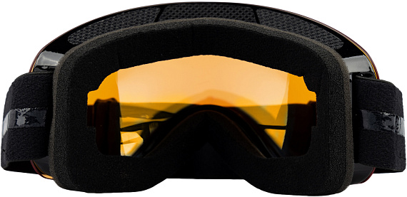 Горнолыжная маска Scout Stage Otg Shiny Black/Orange Lens With Full Revo Blue - Фото 3 большая
