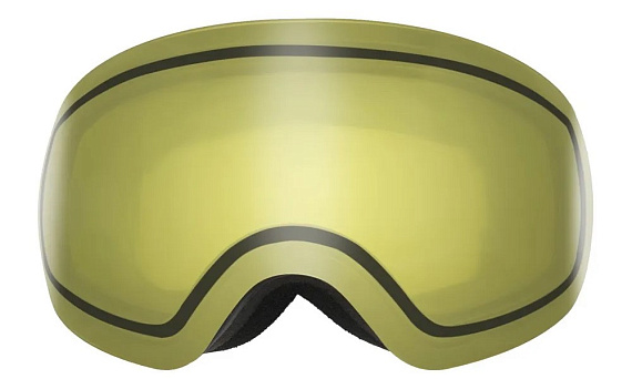 Горнолыжная маска Scout Stage Otg Shiny Black/Yellow Lens - Фото 3 большая