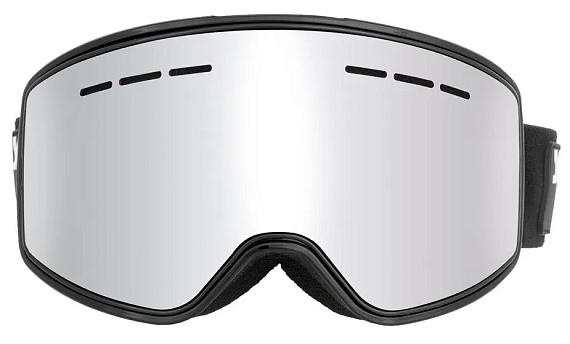 Горнолыжная маска Scout Course Otg Shiny Black/Orange Lens With Mirror Coating - Фото 2 большая