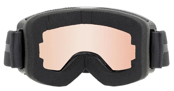 Горнолыжная маска Scout Course Otg Shiny Black/Orange Lens With Mirror Coating - Фото 3 большая