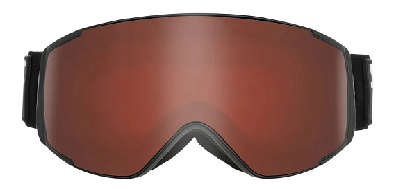 Горнолыжная маска детская Scout Trophy Shiny Black/Orange Lens With Mirror Coating - Фото 2 большая