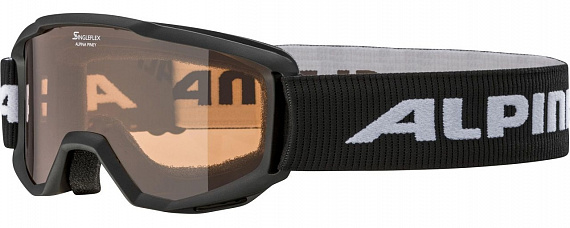 Горнолыжная маска Alpina Piney SH S2 Black - Фото 1 большая