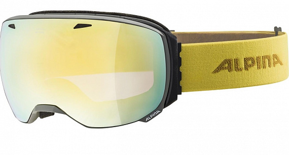 Горнолыжная маска Alpina Big Horn HM Gold sph. S2 Grey/Curry - Фото 1 большая