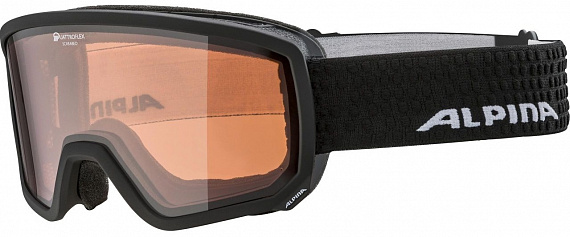 Горнолыжная маска Alpina Scarabeo QH S2 Black Matt - Фото 1 большая