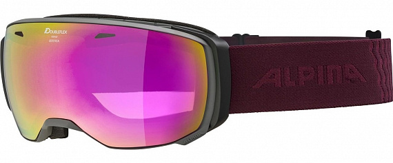 Горнолыжная маска Alpina Estetica HM Pink sph. S2 Grey/Cassis - Фото 1 большая